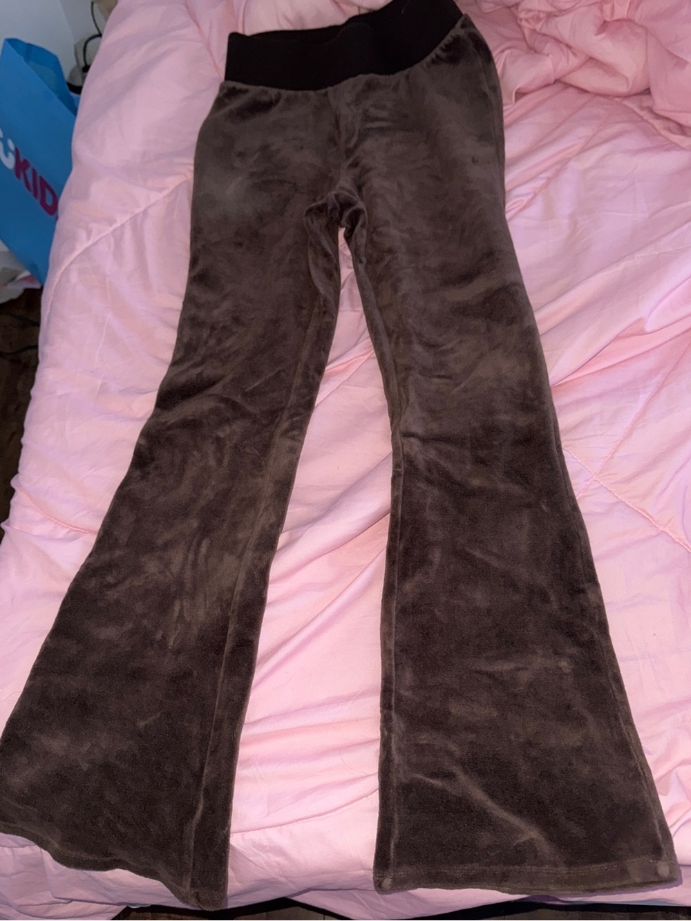 Urban Outfitters Brown Velvet Boot Flare Pants